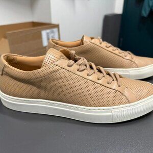 Common Projects Achilles Low Perforated Sneaker Shoe - Tan/White - Sz 40
